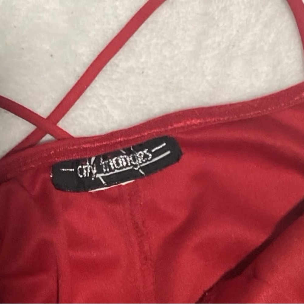 City Triangles Red Ruffle Dress - Picture 4 of 11